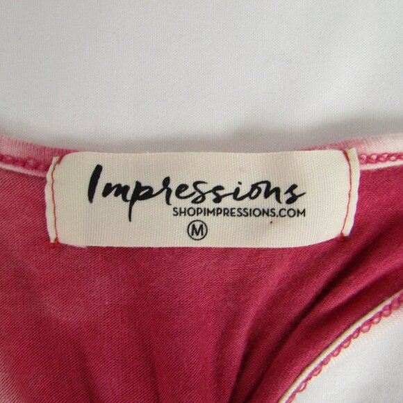 Impressions | Women's | M | Tye Dye | Pink & White | Tank Top - Picture 3 of 3